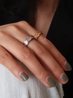New Rhombic Pattern Tunnel Ring Rings & Bracelets|Accessories