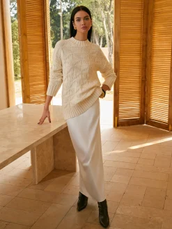 New Rhombic-Pattern Sweater Without Belt Knitwear|Tops