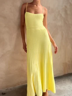 Rib Midi Sundress Sweater Dresses|Sweater Dresses