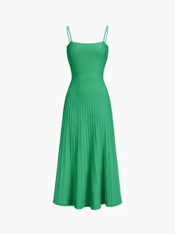 Rib Midi Sundress Sweater Dresses|Sweater Dresses