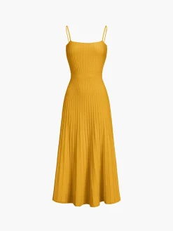 Rib Midi Sundress Sweater Dresses|Sweater Dresses