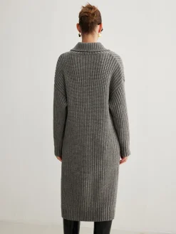 Sale Ribbed Button Knit Long Outerwear Sweater Tops|Outerwear
