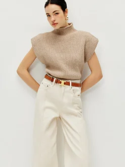 New Ribbed Cap Sleeve Warm Sweater Sweater Vests|Sweaters & Cardigans