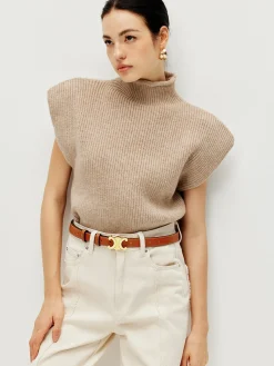New Ribbed Cap Sleeve Warm Sweater Sweater Vests|Sweaters & Cardigans