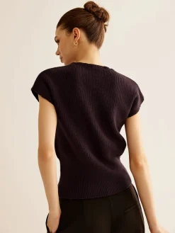 New Ribbed Cinched Sweater Vest Sweater Vests|Sweaters & Cardigans