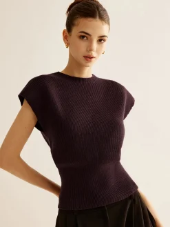 New Ribbed Cinched Sweater Vest Sweater Vests|Sweaters & Cardigans