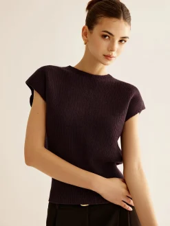 New Ribbed Cinched Sweater Vest Sweater Vests|Sweaters & Cardigans