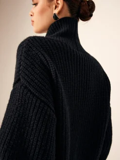 Online Ribbed Lapel Button Knit Outerwear Sweater Tops|Outerwear