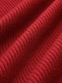 Hot Ribbed Metal Design Polo Cardigan Cardigans|Sweaters & Cardigans