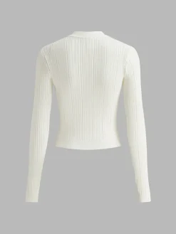 Hot Ribbed Metal Knotted Sweater Sweater Tops|Sweaters & Cardigans