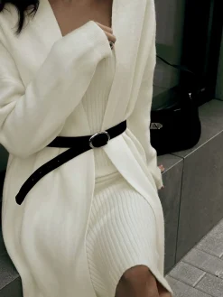 Discount Ribbed Plain Sweater Co-ords Without Belt Sweater Tops|Sweaters & Cardigans