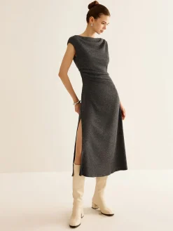 Best Ribbed Sleeveless Pleated Slim Dress Casual Dresses|Summer Dresses