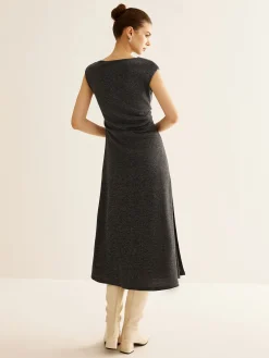 Best Ribbed Sleeveless Pleated Slim Dress Casual Dresses|Summer Dresses