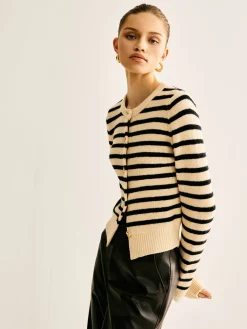 New Ribbed Striped Cardigan Cardigans|Sweaters & Cardigans