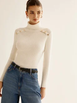 Best Ribbed Turtleneck Slim Sweater Sweater Tops|Sweaters & Cardigans