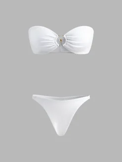 Outlet Ring Cutout Bikini Set Swimwear|Tops