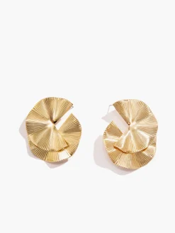Online Ripple Hoop Stud Earrings Earrings|Accessories