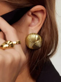 Clearance Ripple Oblate Earrings Earrings|Accessories