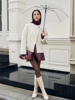 Hot Romance Button Shift Coat Outerwear|Coats