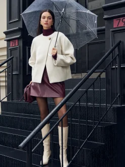 Hot Romance Button Shift Coat Outerwear|Coats