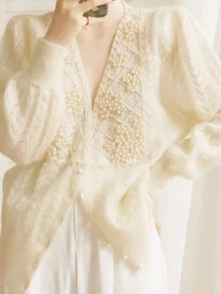 Clearance Romance Pearl Beaded Cardigan Cardigans|Sweaters & Cardigans