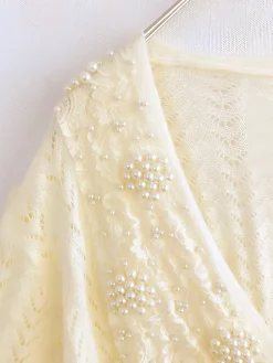 Clearance Romance Pearl Beaded Cardigan Cardigans|Sweaters & Cardigans