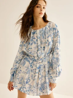 Online Romance Pleated Belted Dress Casual Dresses|Vacation Dresses