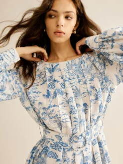 Online Romance Pleated Belted Dress Casual Dresses|Vacation Dresses