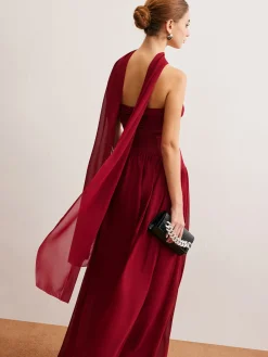 Discount Romance Ruched Long-Ribbon Tube Dress Cocktail & Party Dresses|Vacation Dresses