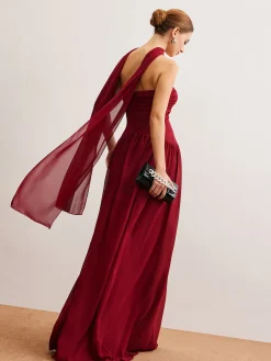Discount Romance Ruched Long-Ribbon Tube Dress Cocktail & Party Dresses|Vacation Dresses