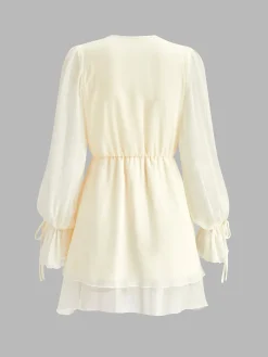Sale Romance Ruffle Chiffon Dress Cocktail & Party Dresses|Short Dresses