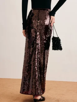 Best Romance Sequins Maxi Skirt Skirts|Bottoms