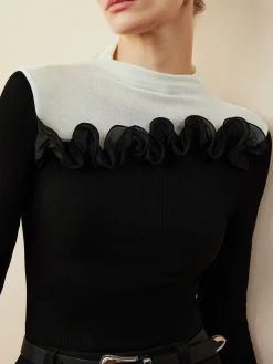 New Romance Stand Collar Ruffle Blouse Blouses & Shirts|Tops