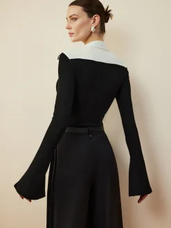 New Romance Stand Collar Ruffle Blouse Blouses & Shirts|Tops