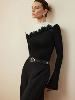 New Romance Stand Collar Ruffle Blouse Blouses & Shirts|Tops