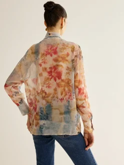 Hot Romance Tie Neck Thin Shirt Blouses & Shirts|Tops