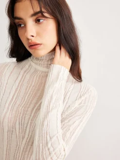 Romance Turtleneck Slim Blouse Blouses & Shirts|Tops