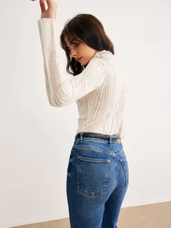 Romance Turtleneck Slim Blouse Blouses & Shirts|Tops