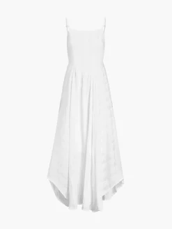 Outlet Romantic Cotton Long Cami Dress White Dresses|Casual Dresses
