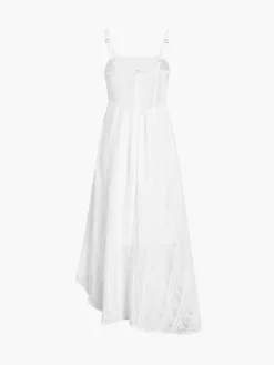 Outlet Romantic Cotton Long Cami Dress White Dresses|Casual Dresses