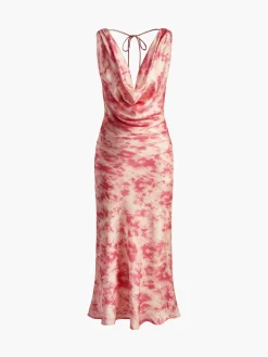 New Romantic Draped Flowy Long Dress Casual Dresses|Cocktail & Party Dresses