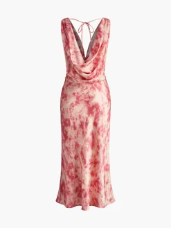 New Romantic Draped Flowy Long Dress Casual Dresses|Cocktail & Party Dresses