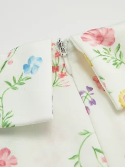 Sale Romantic Floral Short Dress White Dresses|Casual Dresses