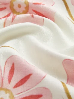 Discount Romantic Print Sleeveless Short Dress White Dresses|Casual Dresses