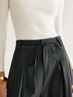Rope Belt Wide-Leg Pants Pants|Bottoms