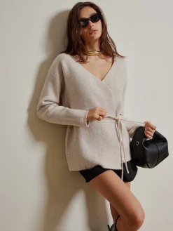Rope Belted Wrap Cardigan Cardigans|Sweaters & Cardigans
