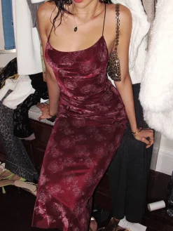 Best Rose Velvet Cami Dress Casual Dresses|Cocktail & Party Dresses