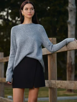 Sale Round Neck Bow-Decor Sweater Knitwear|Tops