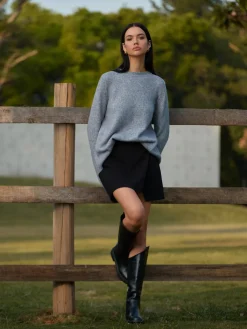 Sale Round Neck Bow-Decor Sweater Knitwear|Tops