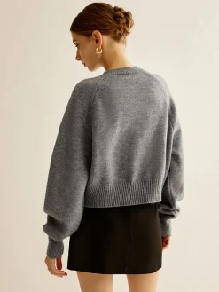 Outlet Round Neck Breasted Cardigan Cardigans|Sweaters & Cardigans